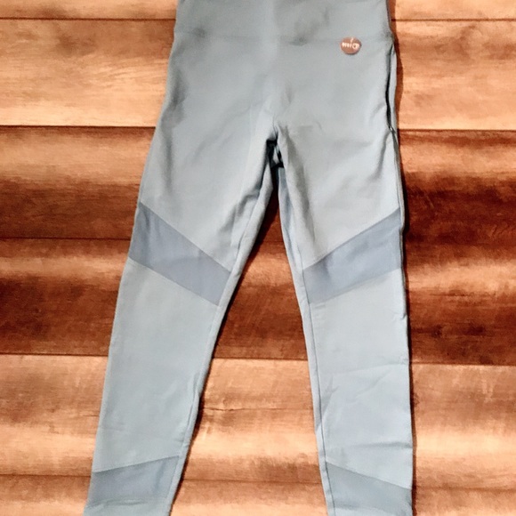 VS Pink High Wasit Cotton Mesh Legging:Blue, US M - Picture 6 of 6